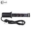 COSWALL 16A PULL POP UP 3 Power Socket 2 USB Charging Port Kitchen Table Desktop Sockets Retractable Countertops Worktop EU Plug ► Photo 2/3
